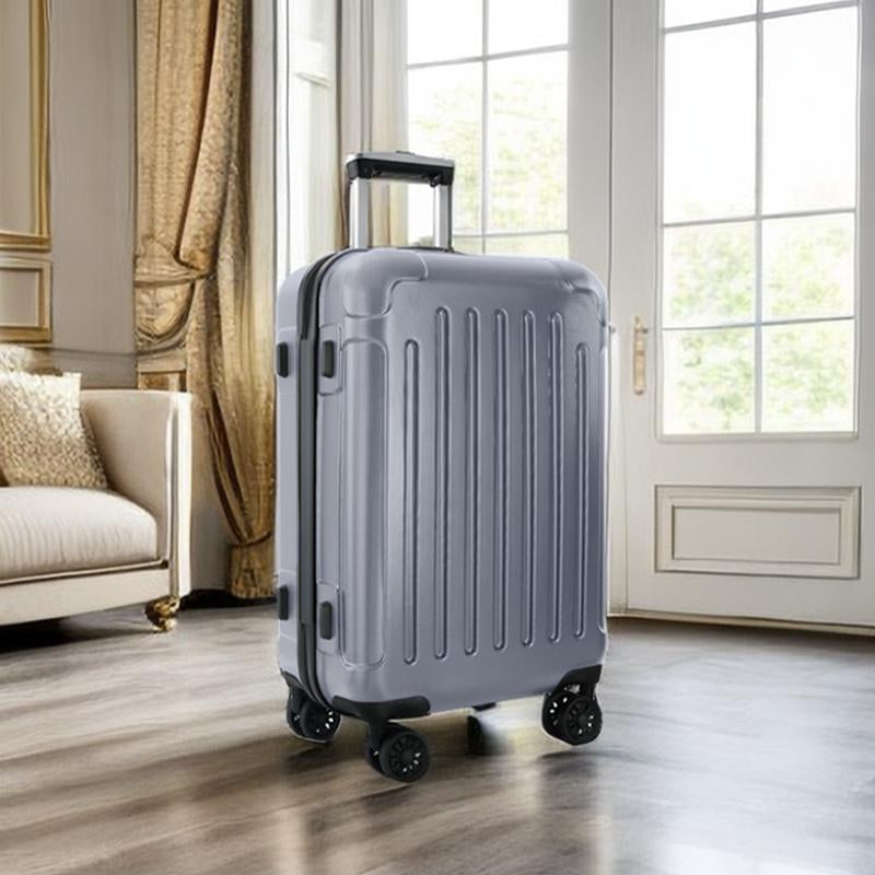 3-Piece Luggage Set with Rotating Wheels ABS+PC Lightweight (20 "/24"/28 "), Gray