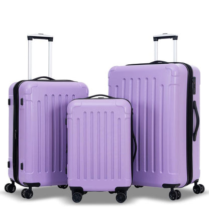 3-Piece Luggage Set with Rotating Wheels ABS+PC Lightweight (20 "/24"/28 "), Gray